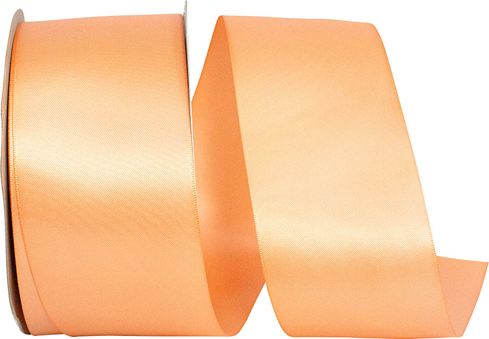 Peach 2-1 2 Inch Double Face Satin Ribbon - Dfs for Wreaths & Bows