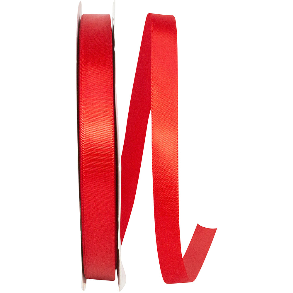 Red 5 8 Inch Double Face Satin Ribbon - Dfs for Wreaths & Bows
