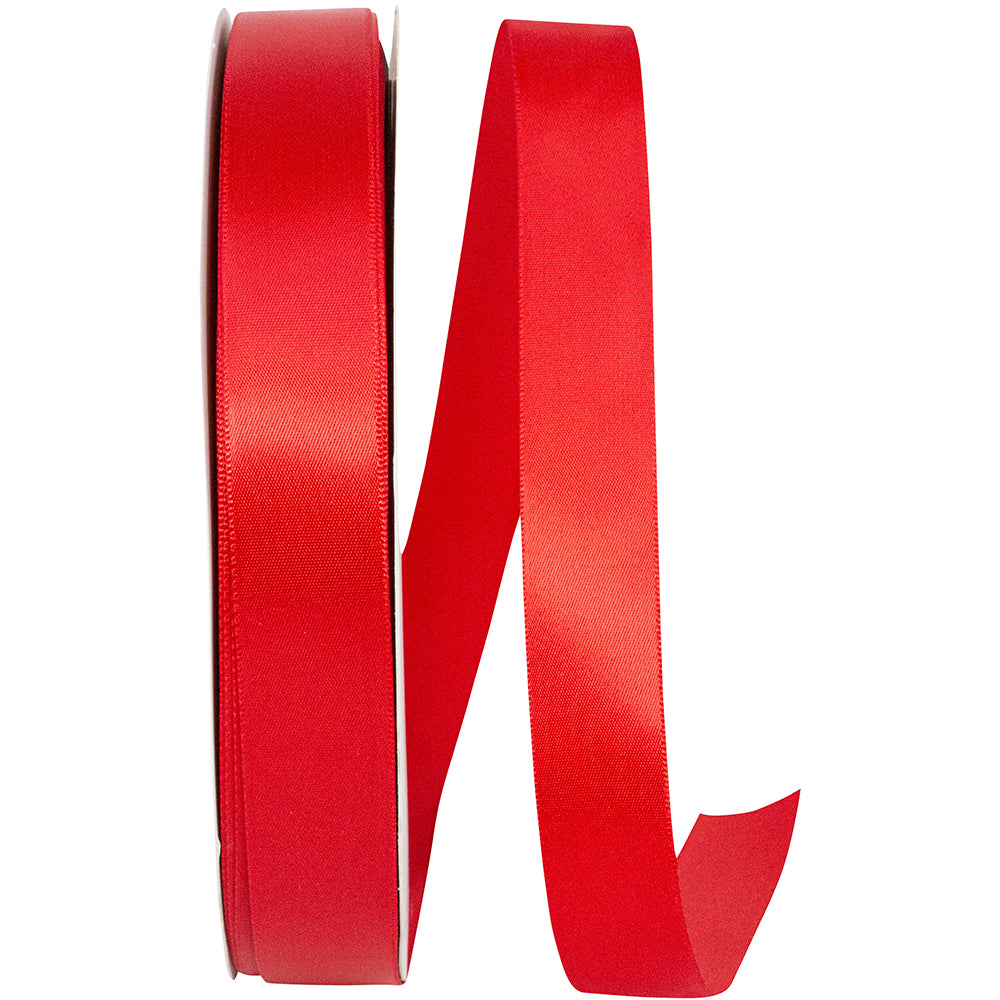 Red 7 8 Inch Double Face Satin Ribbon - Dfs for Wreaths & Bows