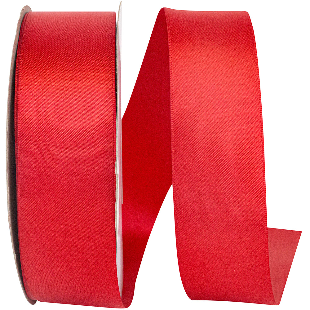 Red 1-1 2 Inch Double Face Satin Ribbon - Dfs for Wreaths & Bows