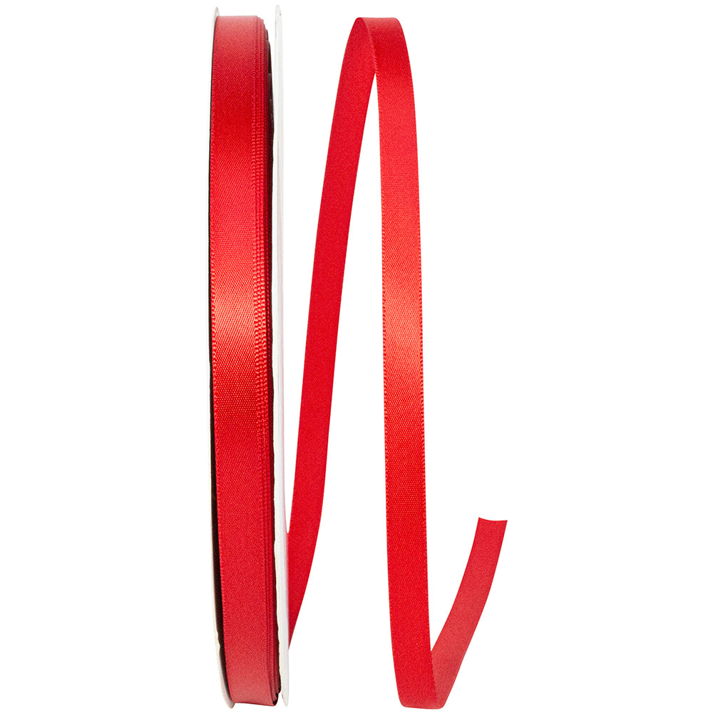 Red 3 8 Inch Double Face Satin Ribbon - Dfs for Wreaths & Bows