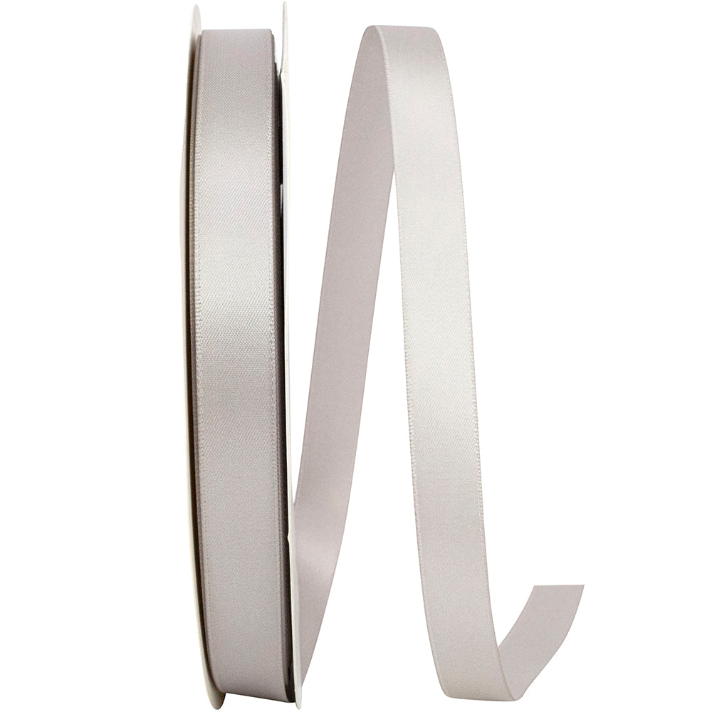 Silver 5 8 Inch Double Face Satin Ribbon - Dfs for Wreaths & Bows