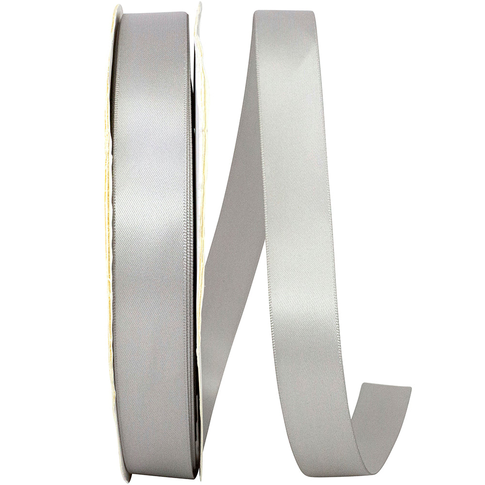Silver 7 8 Inch Double Face Satin Ribbon - Dfs for Wreaths & Bows