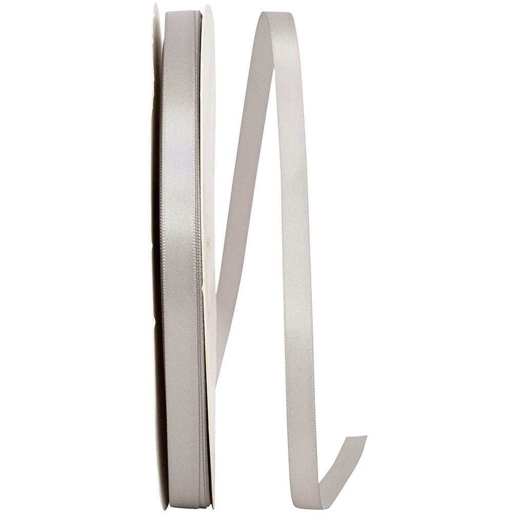 Silver 3 8 Inch Double Face Satin Ribbon - Dfs for Wreaths & Bows