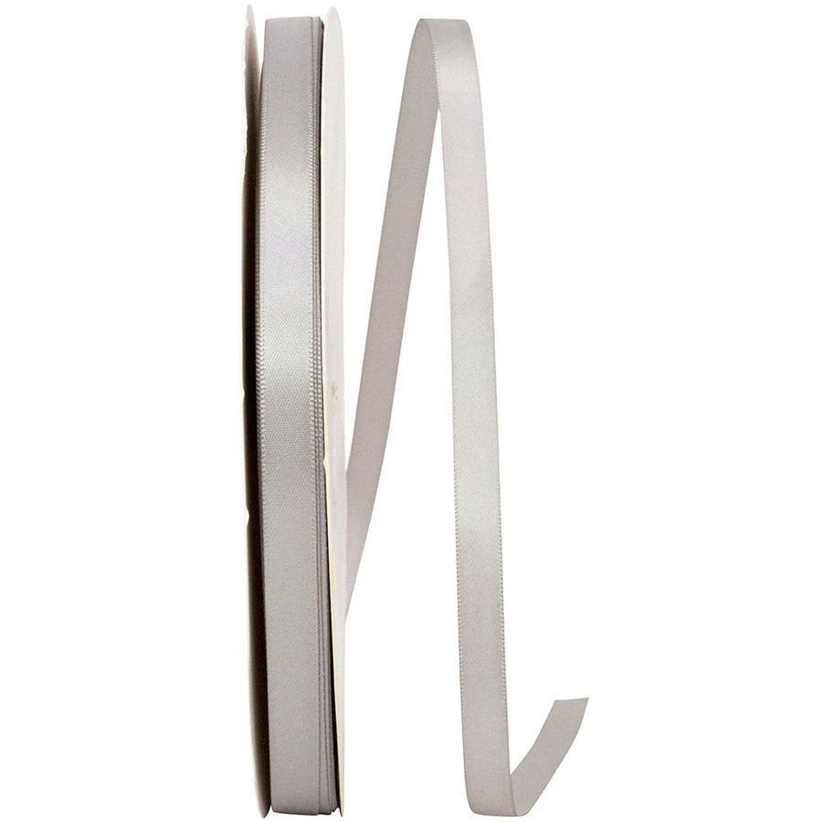 Silver 3 8 Inch Double Face Satin Ribbon - Dfs for Wreaths & Bows