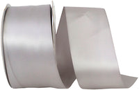 Silver 2-1 2 Inch Double Face Satin Ribbon - Dfs for Wreaths & Bows