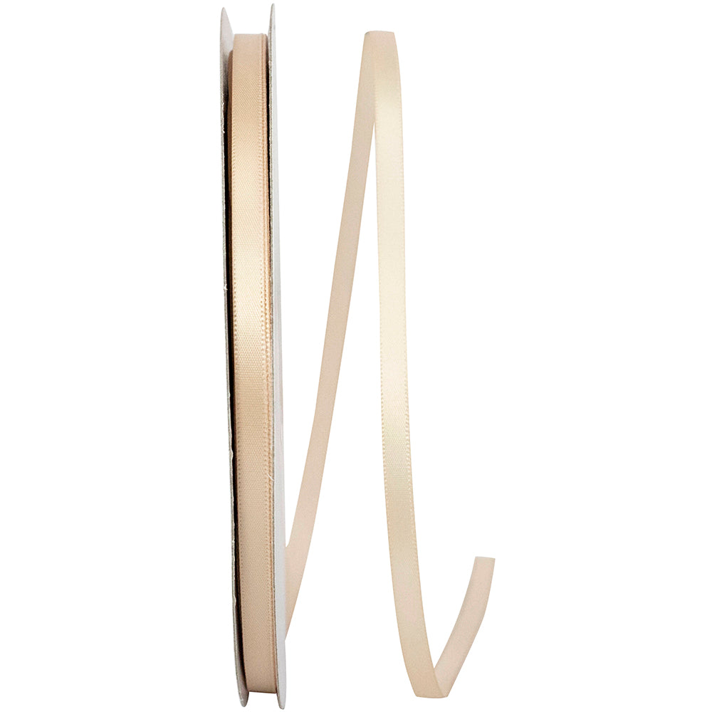 Tan 1 4 Inch Double Face Satin Ribbon - Dfs for Wreaths & Bows