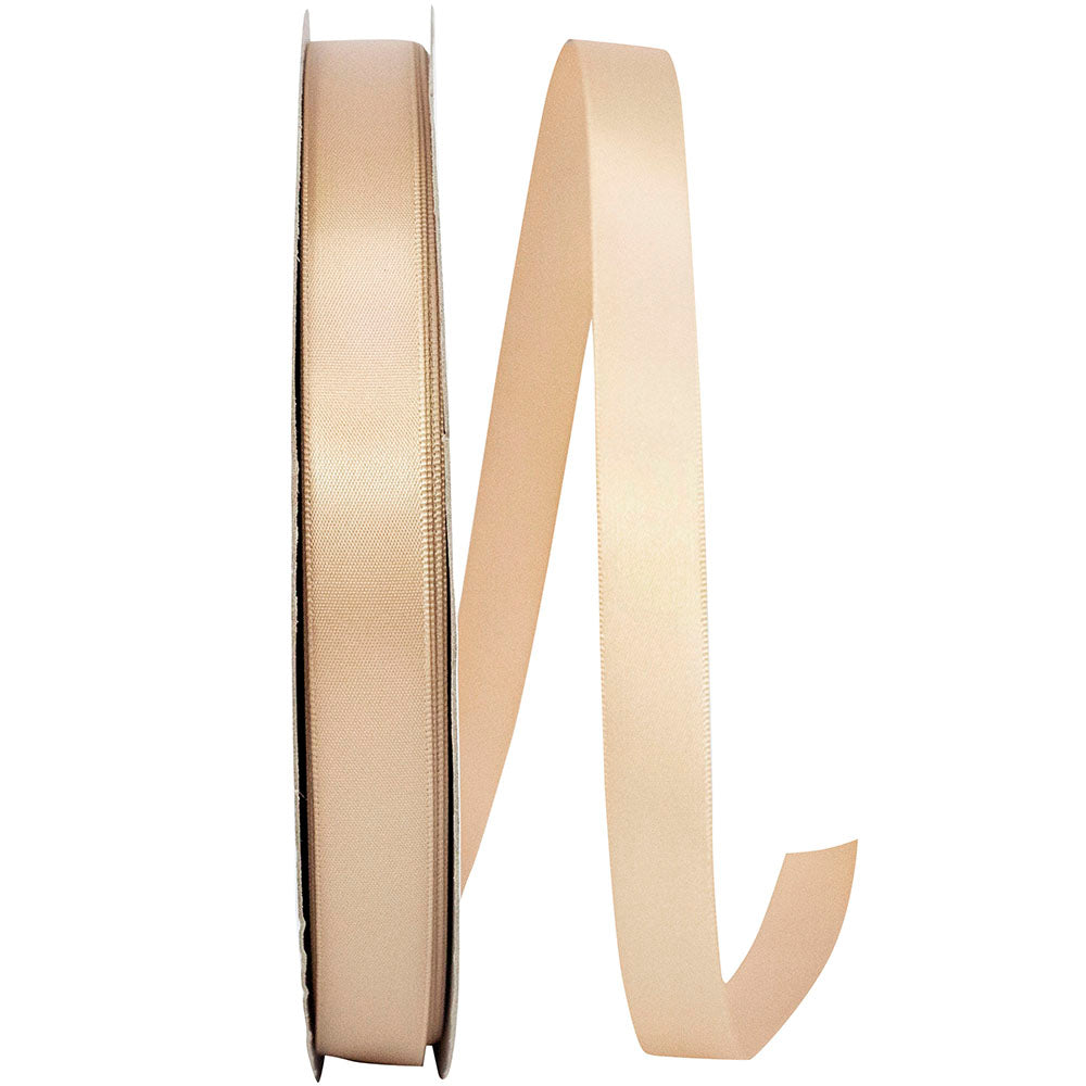 Tan 5 8 Inch Double Face Satin Ribbon - Dfs for Wreaths & Bows