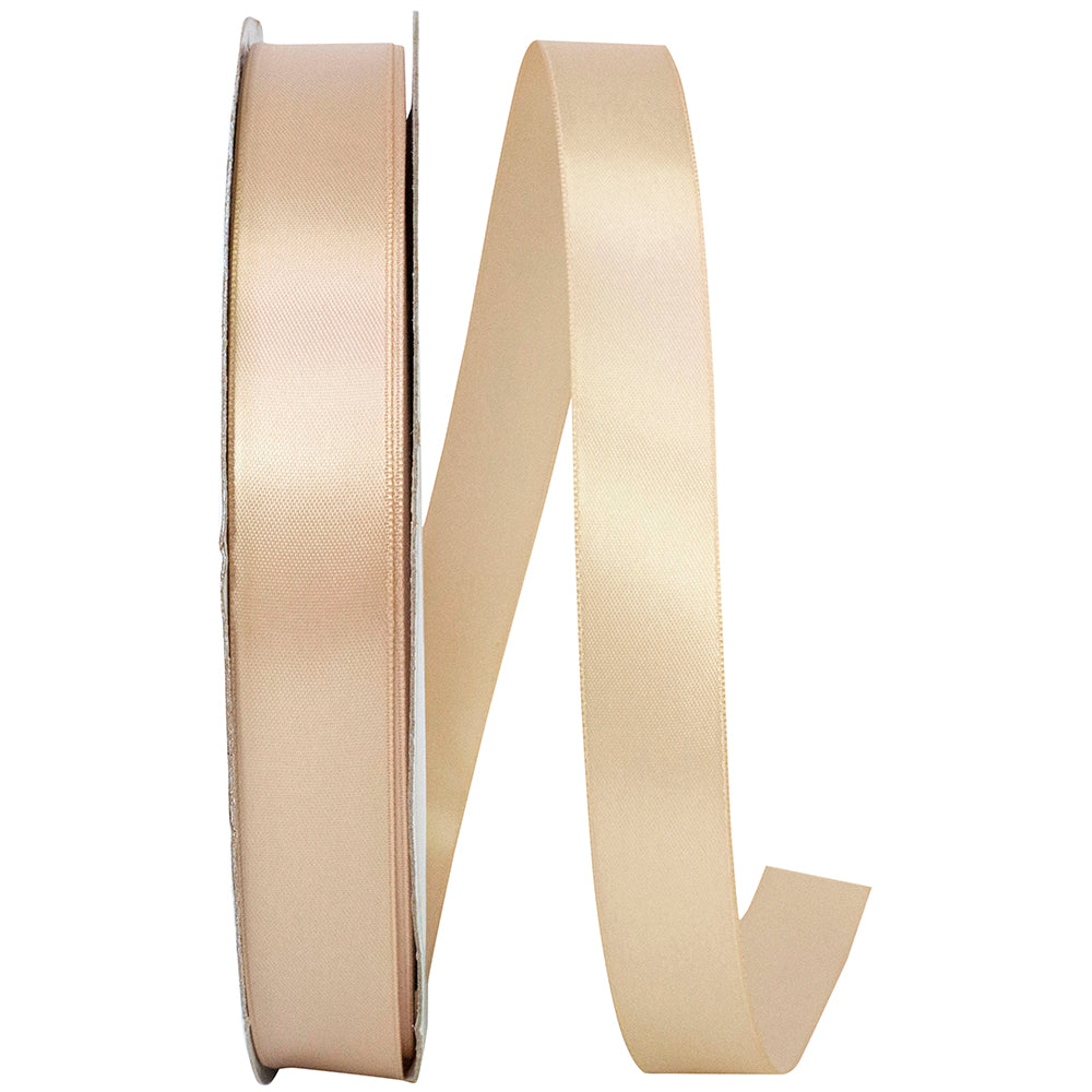 Tan 7 8 Inch Double Face Satin Ribbon - Dfs for Wreaths & Bows