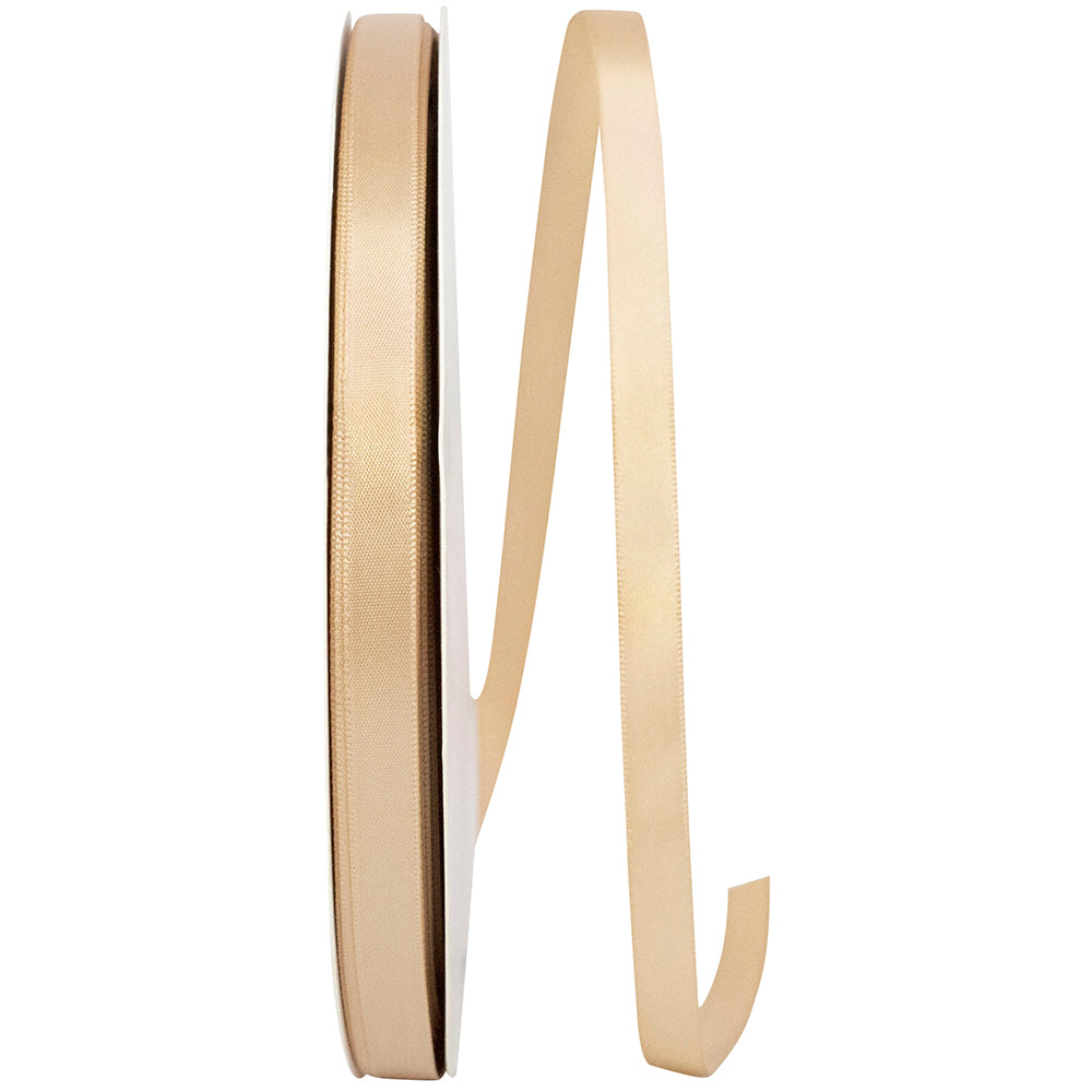 Tan 3 8 Inch Double Face Satin Ribbon - Dfs for Wreaths & Bows
