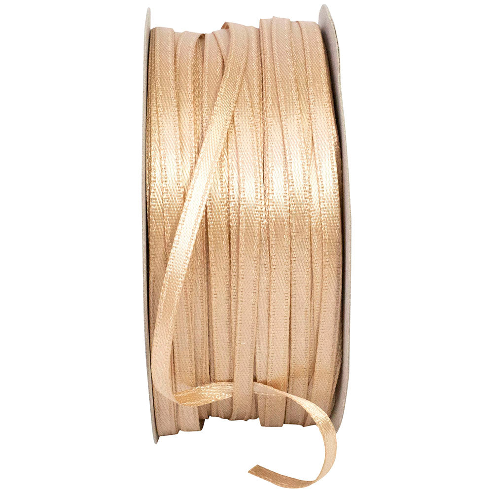 Tan 1 8 Inch Double Face Satin Ribbon - Dfs for Wreaths & Bows