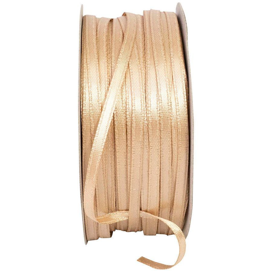 Tan 1 8 Inch Double Face Satin Ribbon - Dfs for Wreaths & Bows