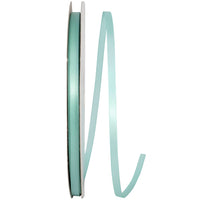 Aqua Double Face Satin Ribbon 1/4 Inch for Wreaths and Bows