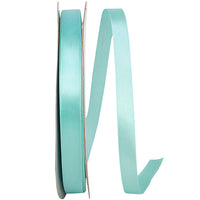 Aqua Double Face Satin Ribbon 5/8 Inch for Wreaths and Bows