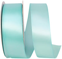 Aqua Double Face Satin Ribbon 1-1/2 Inch for Wreaths