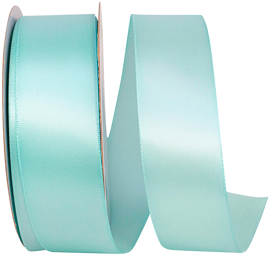 Aqua Double Face Satin Ribbon 1-1/2 Inch for Wreaths