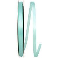 Aqua Double Face Satin Ribbon 3/8 Inch for Wreaths and Bows