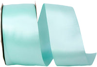 Aqua Double Face Satin Ribbon 2-1/2 Inch for Wreaths