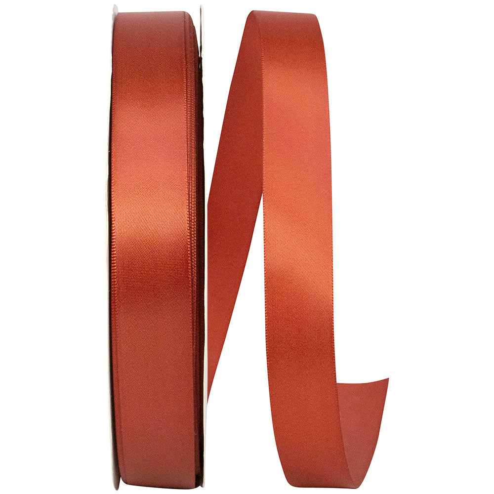 Copper 7 8 Inch Double Face Satin Ribbon - Dfs for Wreaths & Bows