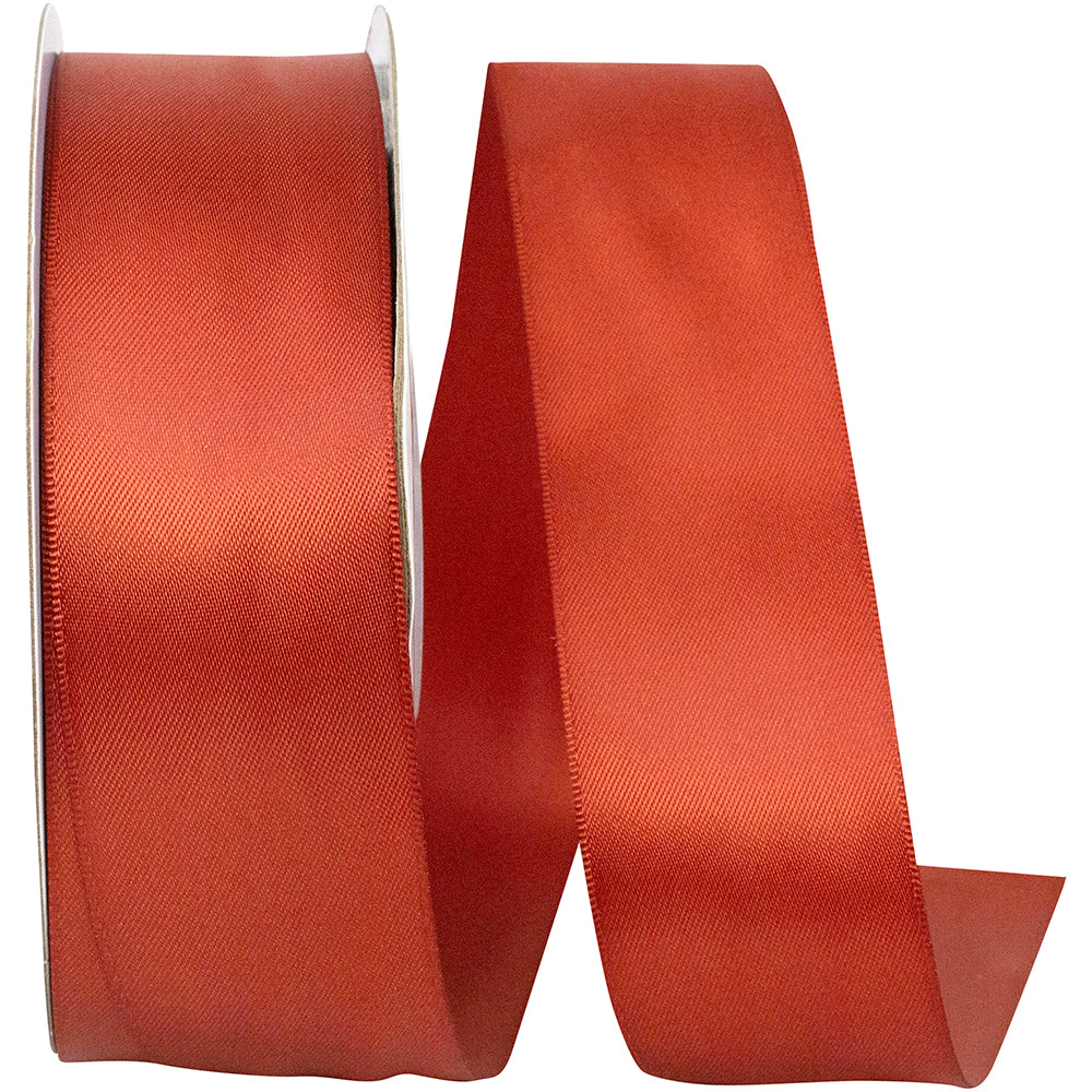Copper 1-1 2 Inch Double Face Satin Ribbon - Dfs for Wreaths & Bows