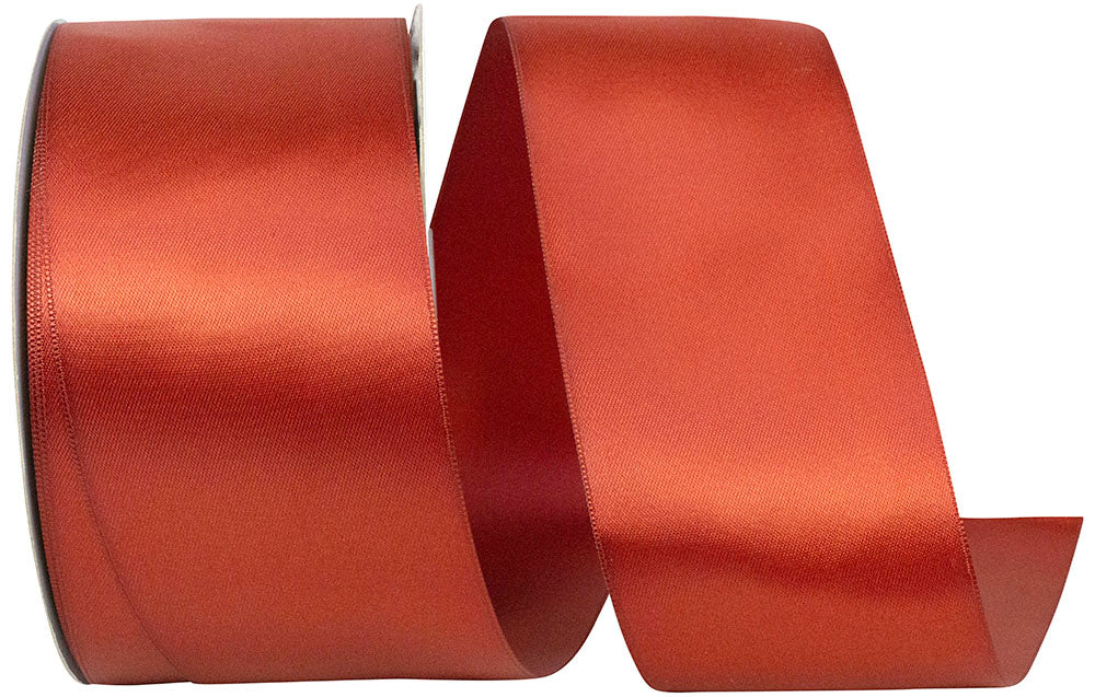 Copper 2-1 2 Inch Double Face Satin Ribbon - Dfs for Wreaths & Bows