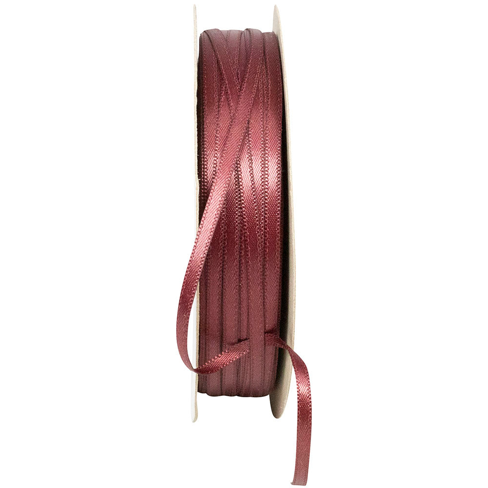 Burgundy Double Face Satin Ribbon 1/8 Inch for Bows