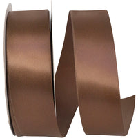 Brown 1-1 2 Inch Double Face Satin Ribbon - Dfs for Wreaths & Bows