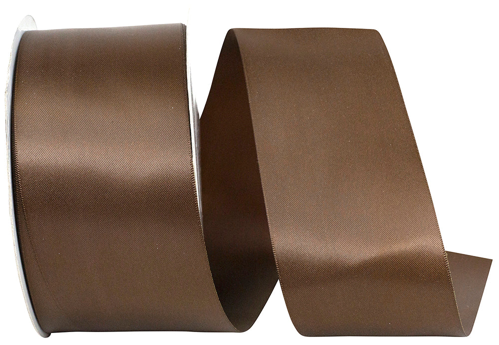 Brown 2-1 2 Inch Double Face Satin Ribbon - Dfs for Wreaths & Bows