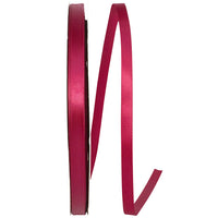 Wine Double Face Satin Ribbon 3/8 Inch 100Yds