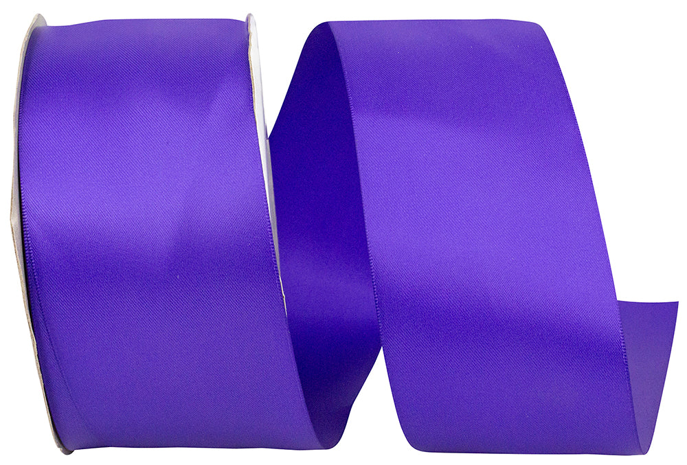 Purple 2-1 2 Inch Double Face Satin Ribbon - Dfs for Wreaths & Bows