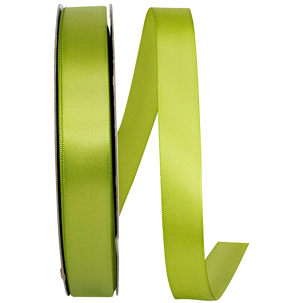 Green 7 8 Inch Double Face Satin Ribbon - Dfs for Wreaths & Bows