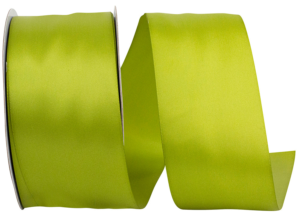 Green 2-1 2 Inch Double Face Satin Ribbon - Dfs for Wreaths & Bows