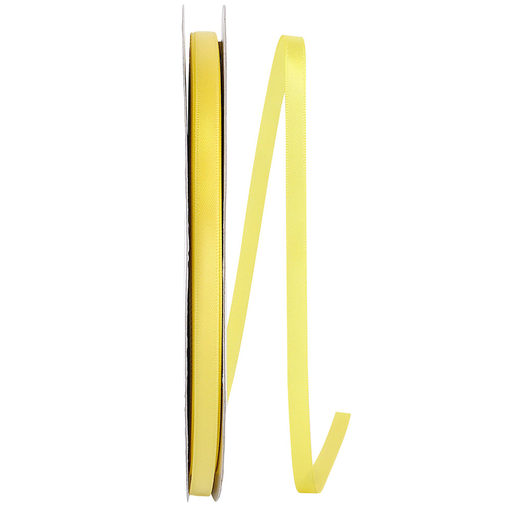 Lemon 1 4 Inch Double Face Satin Ribbon - Dfs for Wreaths & Bows