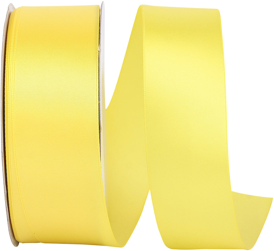 Lemon 1-1 2 Inch Double Face Satin Ribbon - Dfs for Wreaths & Bows