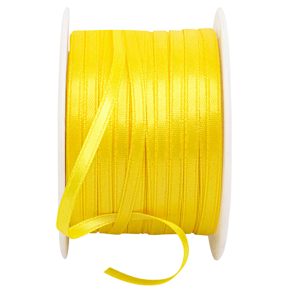 Lemon 1 8 Inch Double Face Satin Ribbon - Dfs for Wreaths & Bows