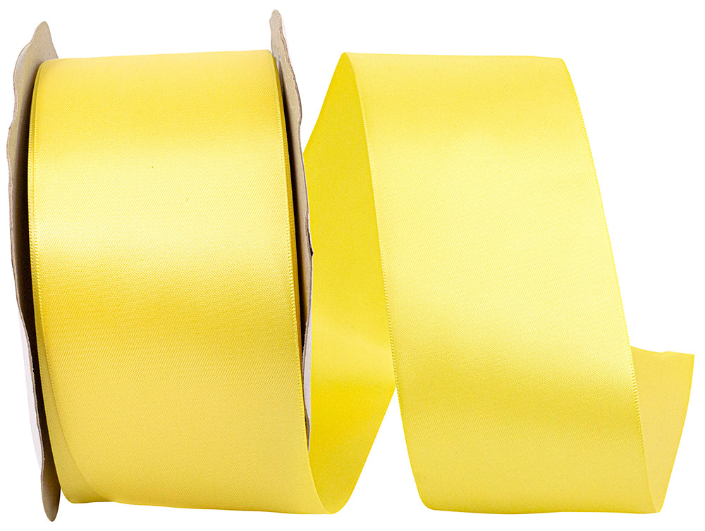 Lemon 2-1 2 Inch Double Face Satin Ribbon - Dfs for Wreaths & Bows