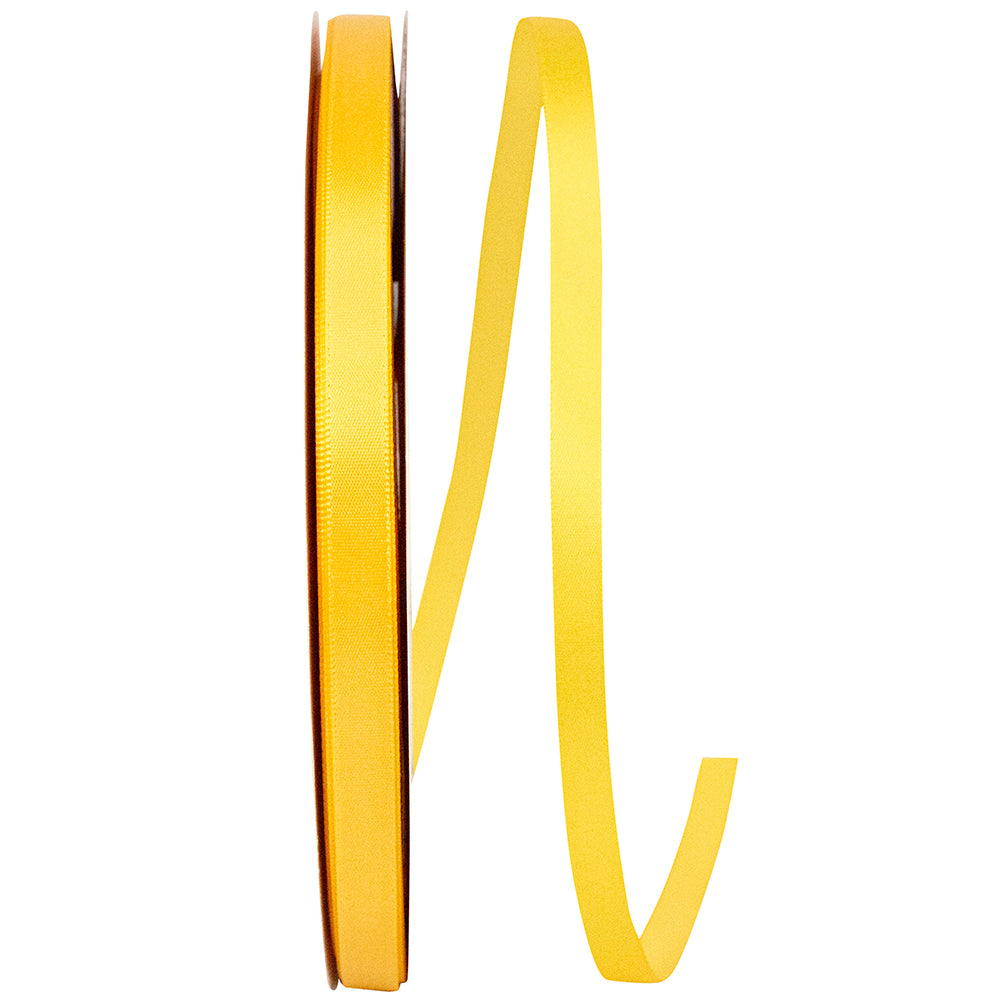 Yellow 3 8 Inch Double Face Satin Ribbon - Dfs for Wreaths & Bows