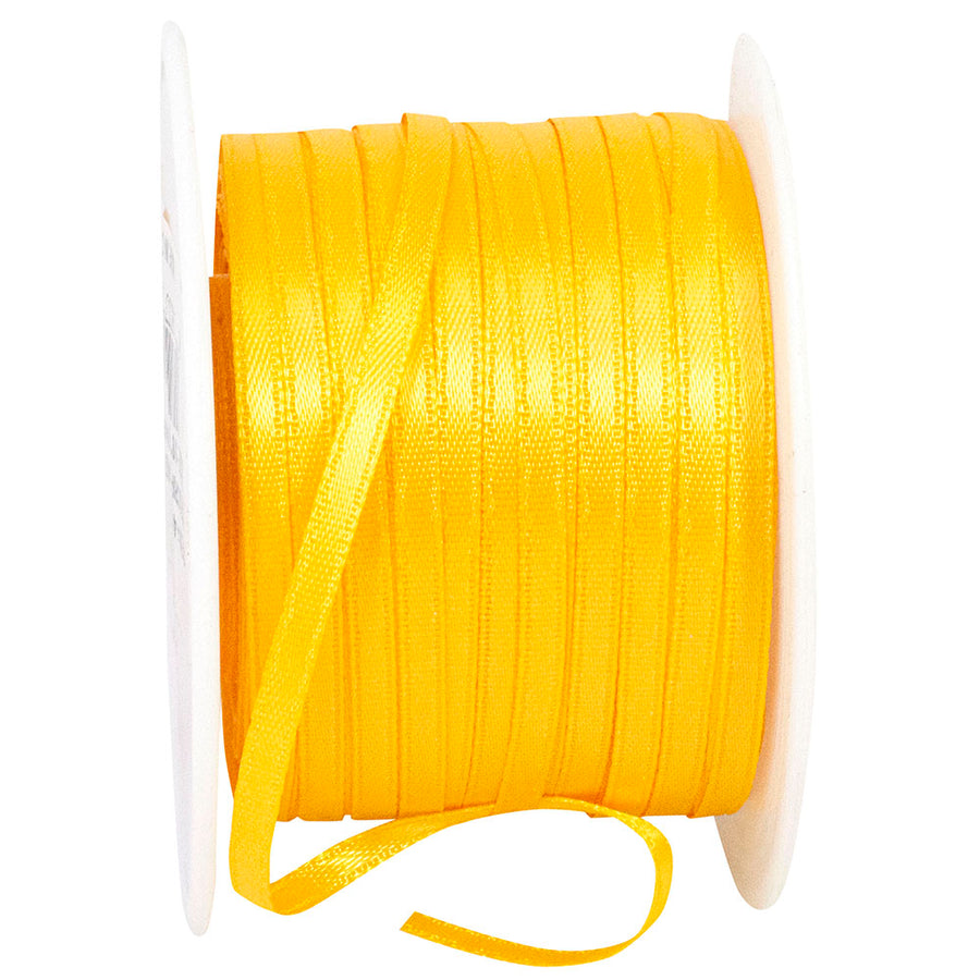 Yellow 1 8 Inch Double Face Satin Ribbon - Dfs for Wreaths & Bows