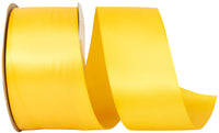 Yellow 2-1 2 Inch Double Face Satin Ribbon - Dfs for Wreaths & Bows