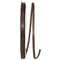 Chocolate 1 4 Inch Double Face Satin Ribbon - Dfs for Wreaths & Bows