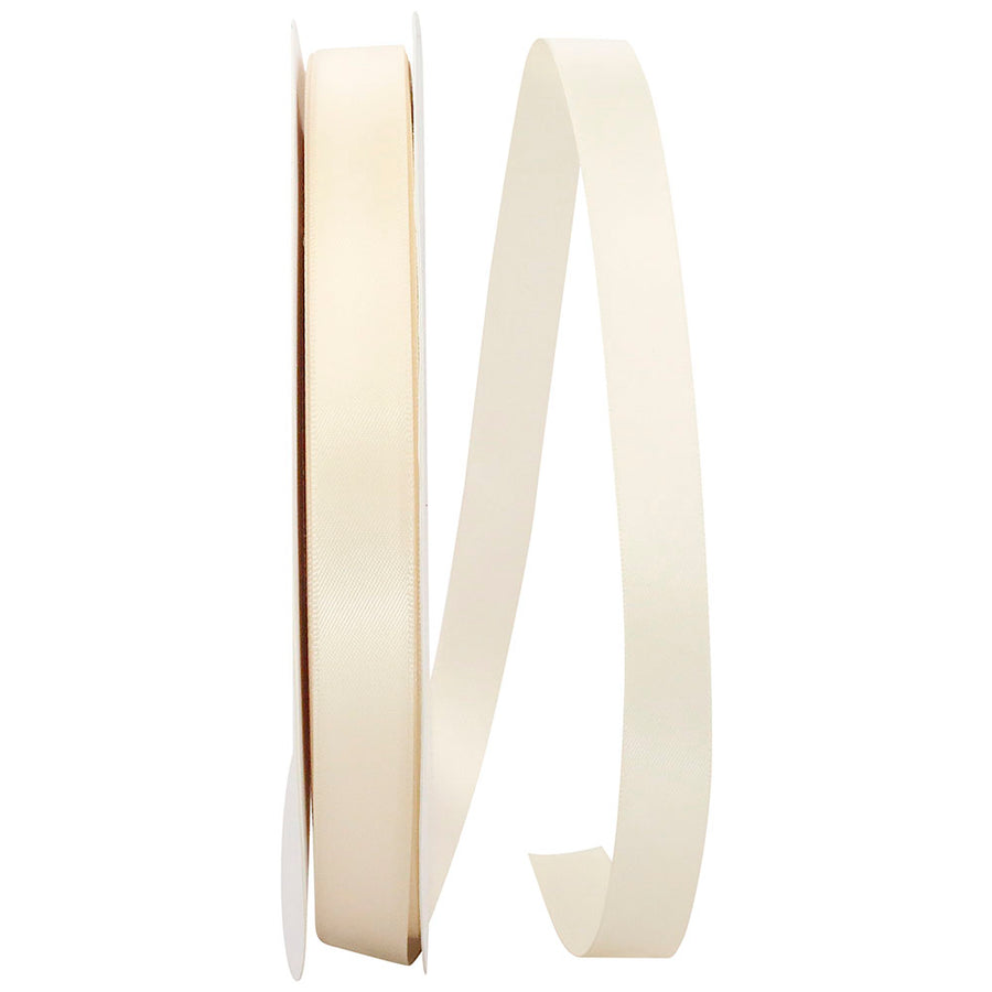 Cream 5 8 Inch Double Face Satin Ribbon - Dfs for Wreaths & Bows