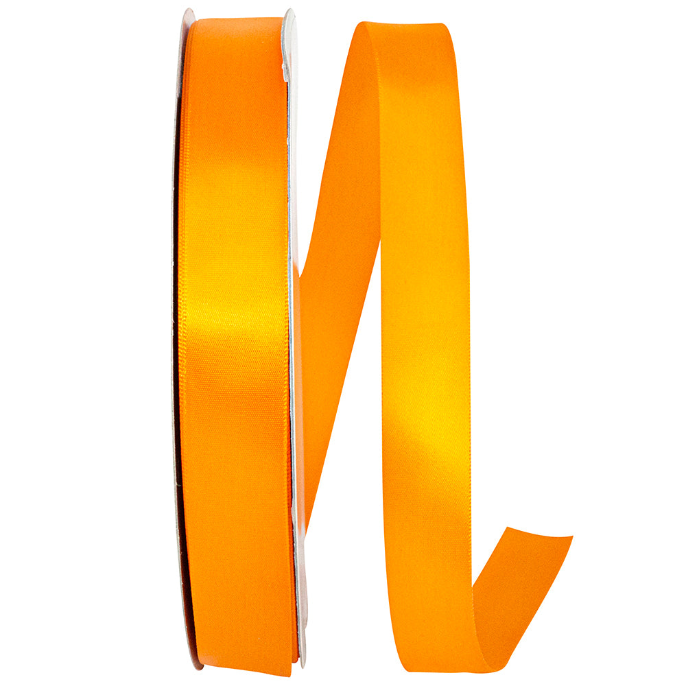 Tangerine 7 8 Inch Double Face Satin Ribbon - Dfs for Wreaths & Bows