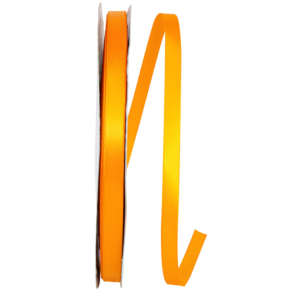 Tangerine 3 8 Inch Double Face Satin Ribbon - Dfs for Wreaths & Bows