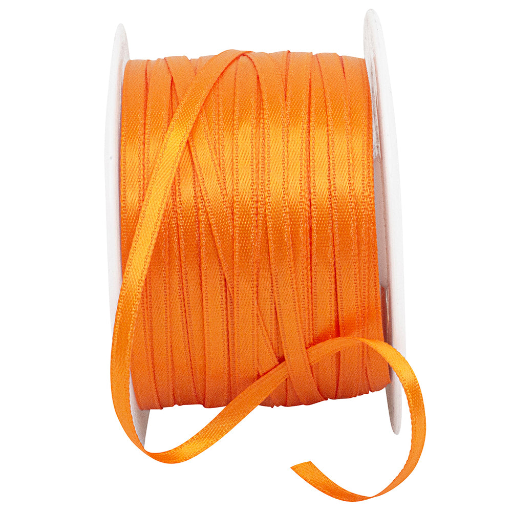 Tangerine 1 8 Inch Double Face Satin Ribbon - Dfs for Wreaths & Bows