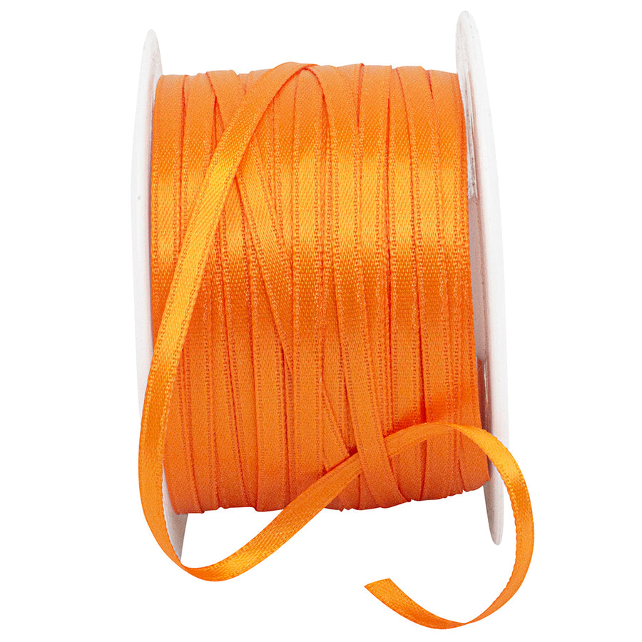 Tangerine 1 8 Inch Double Face Satin Ribbon - Dfs for Wreaths & Bows