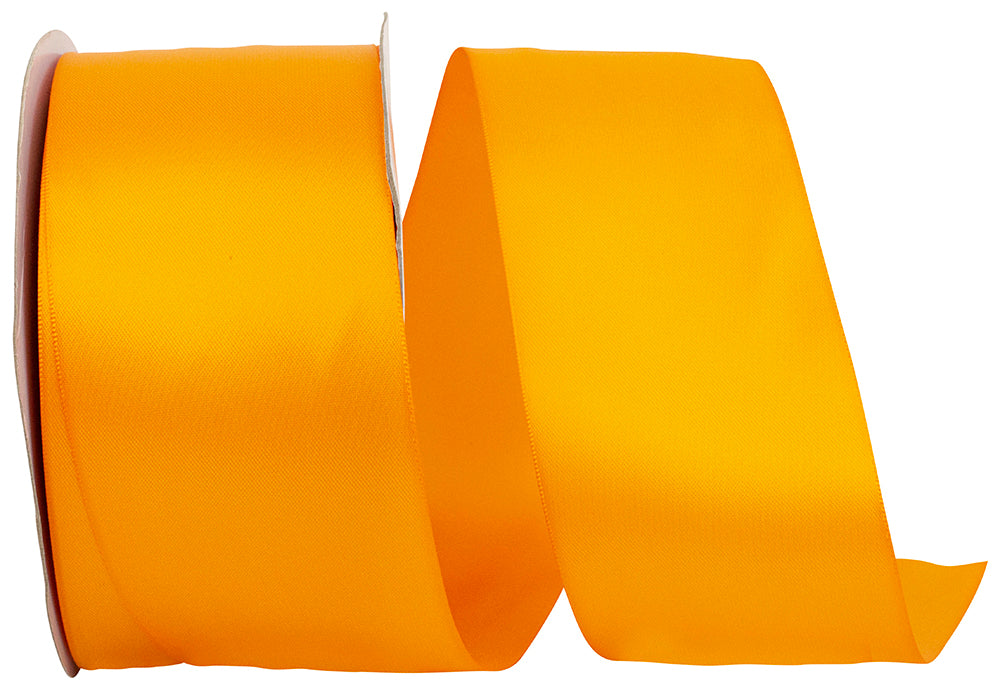 Tangerine 2-1 2 Inch Double Face Satin Ribbon - Dfs for Wreaths & Bows