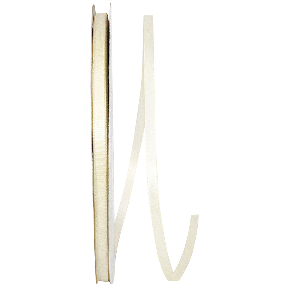 Ivory 1 4 Inch Double Face Satin Ribbon - Dfs for Wreaths & Bows