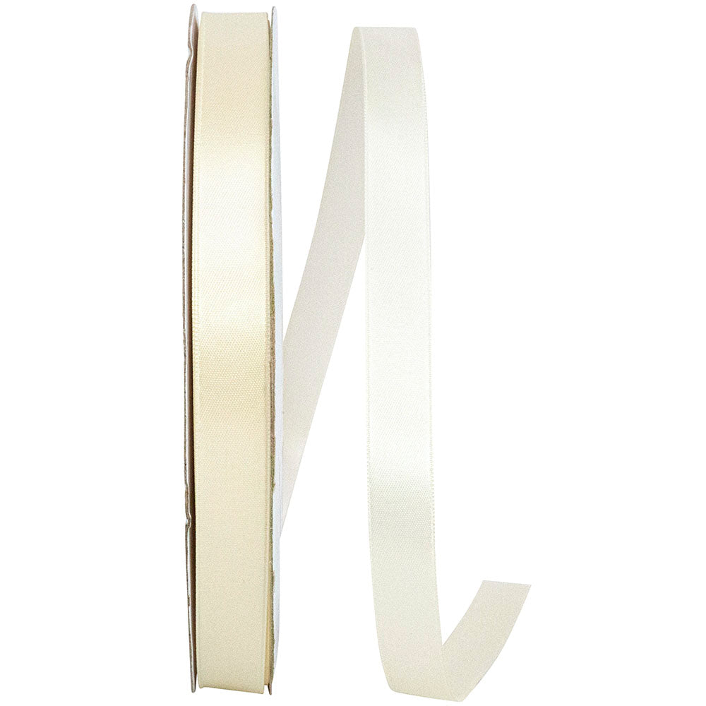 Ivory 5 8 Inch Double Face Satin Ribbon - Dfs for Wreaths & Bows