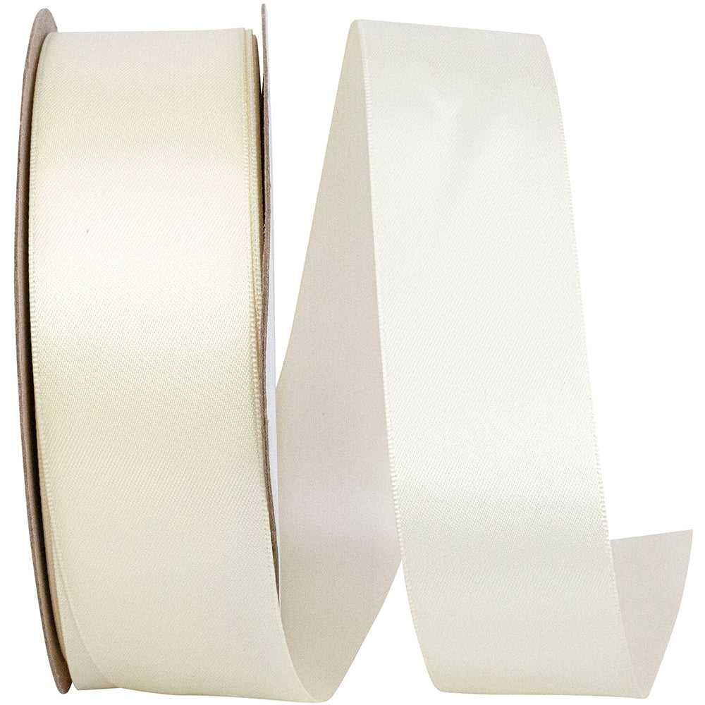 Ivory 1-1 2 Inch Double Face Satin Ribbon - Dfs for Wreaths & Bows