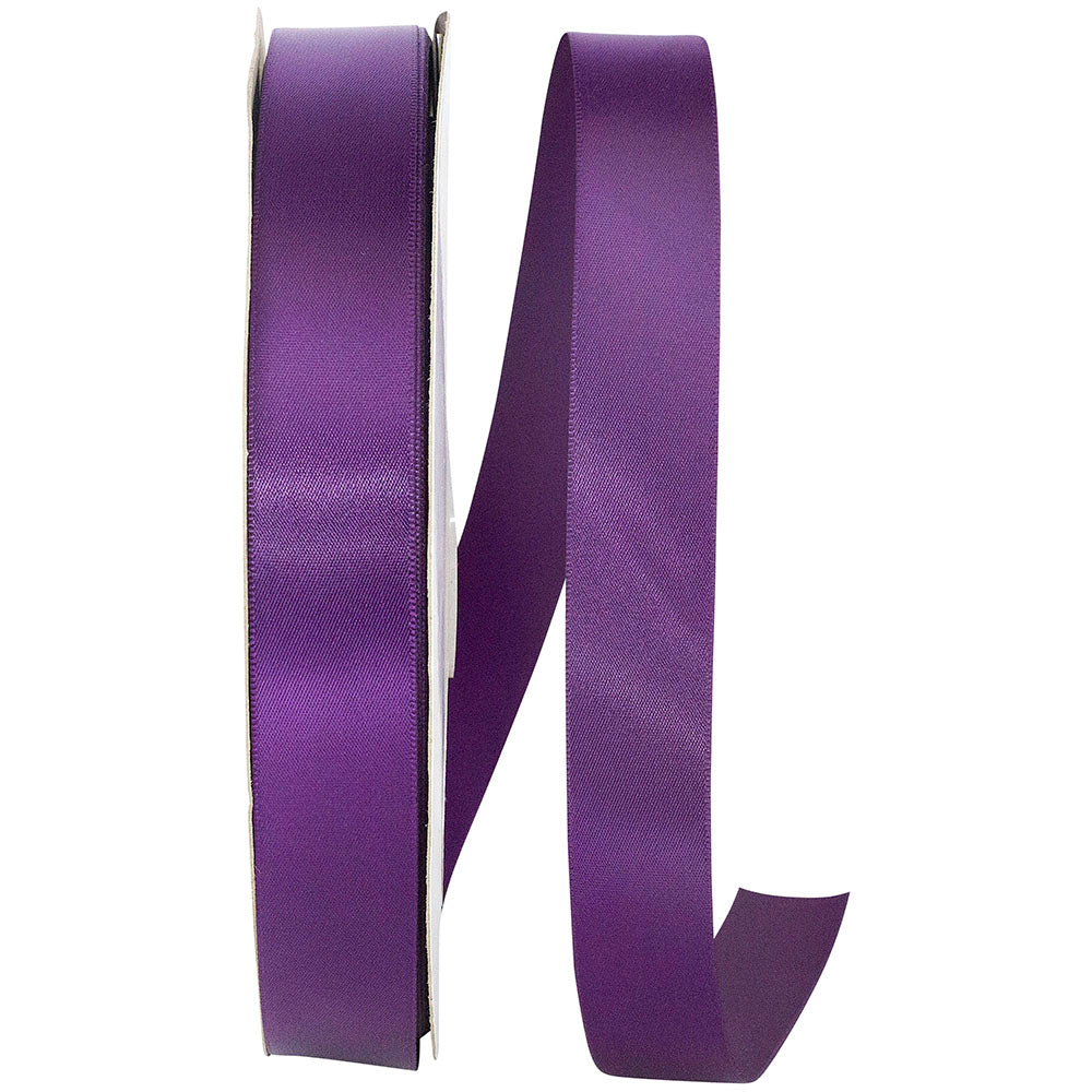 Plum 7 8 Inch Double Face Satin Ribbon - Dfs for Wreaths & Bows